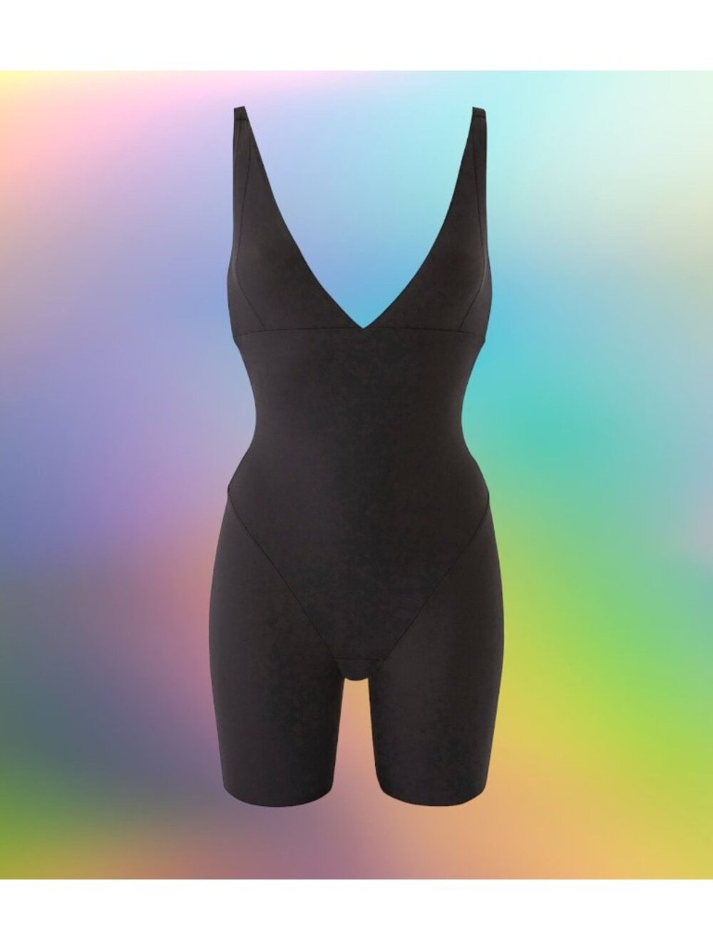 Maidenform 2556 LARGE Firm Tummy-Control Open Bust Body Shaper BLACK NWT